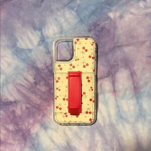 Cherry Print Phone Case with Red Strap